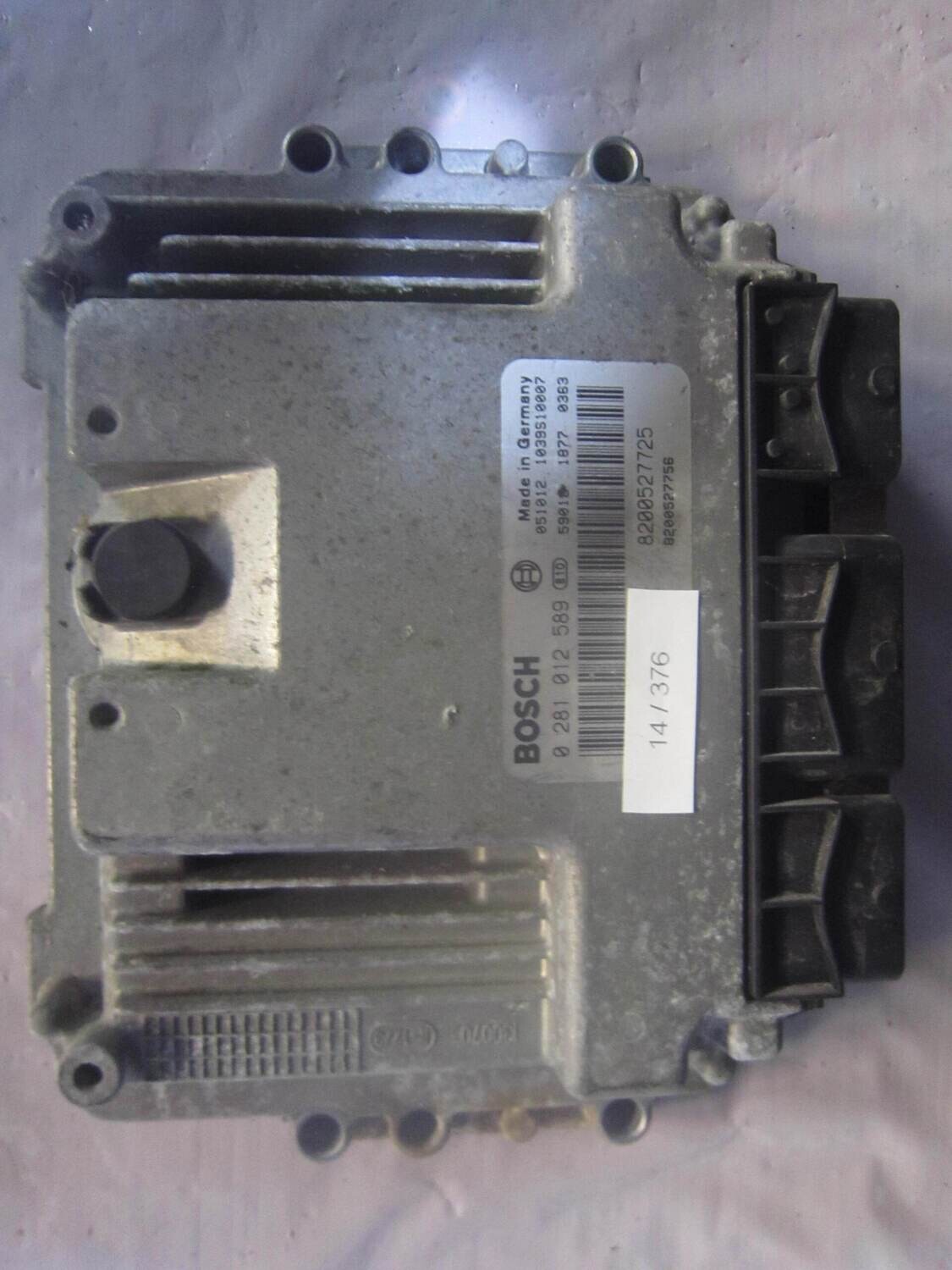 14-376 Centralina Motore Bosch 0 281 012 589 0281012589 8200527725 1039S10007 8200527756  RENAULT DIESEL MEGANE