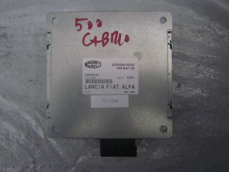 70-554 Modulo Nav Radio Cd Player Magneti Marelli 51833518   503950410203 VSFGA1.02 180W   FIAT  500