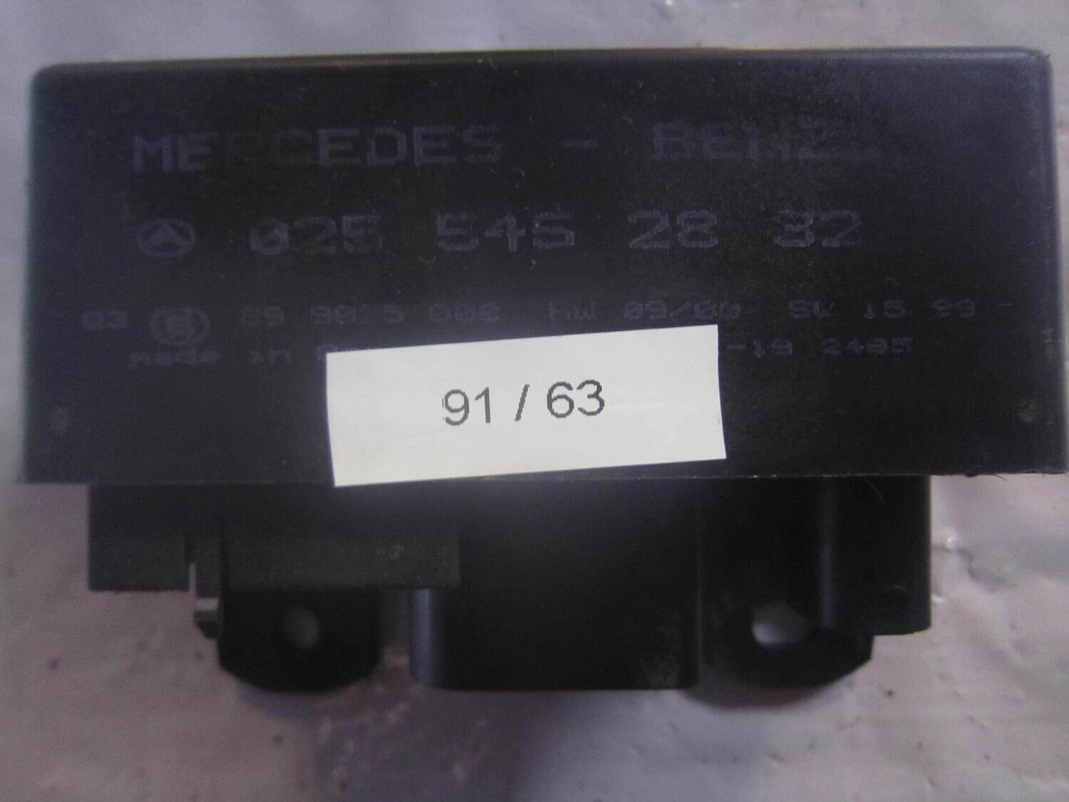 91-63 Rele' Candeletta Mercedes 025 545 28 32 0255452832 HW 09/00 SW 11/01   MERCEDES DIESEL VARIE