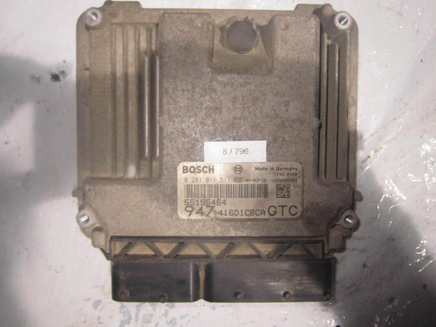 8-796 Centralina Motore Bosch 0 281 011 511 0281011511 55195464 1039S05343 947 416D1CBCA GTC  ALFA ROMEO / FIAT / LANCIA DIESEL VARIE