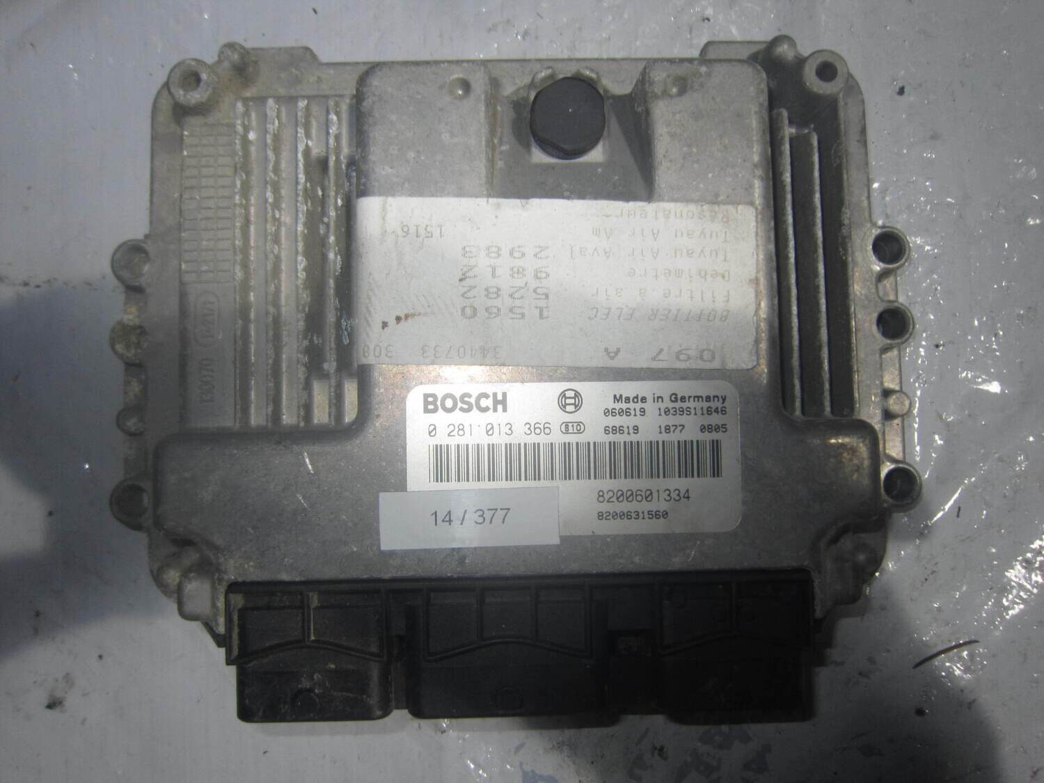 14-377 Centralina Motore Bosch 0 281 013 366 0281013366 8200601334 1039S11646 8200631560  RENAULT DIESEL SCENIC