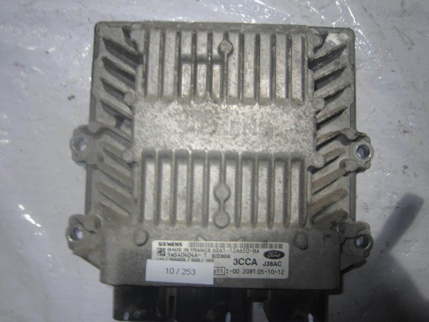 10-253 Centralina Motore Siemens 5WS40404A-T 5WS40404AT 6S61-12A650-BA SID804   FORD Diesel FUSION