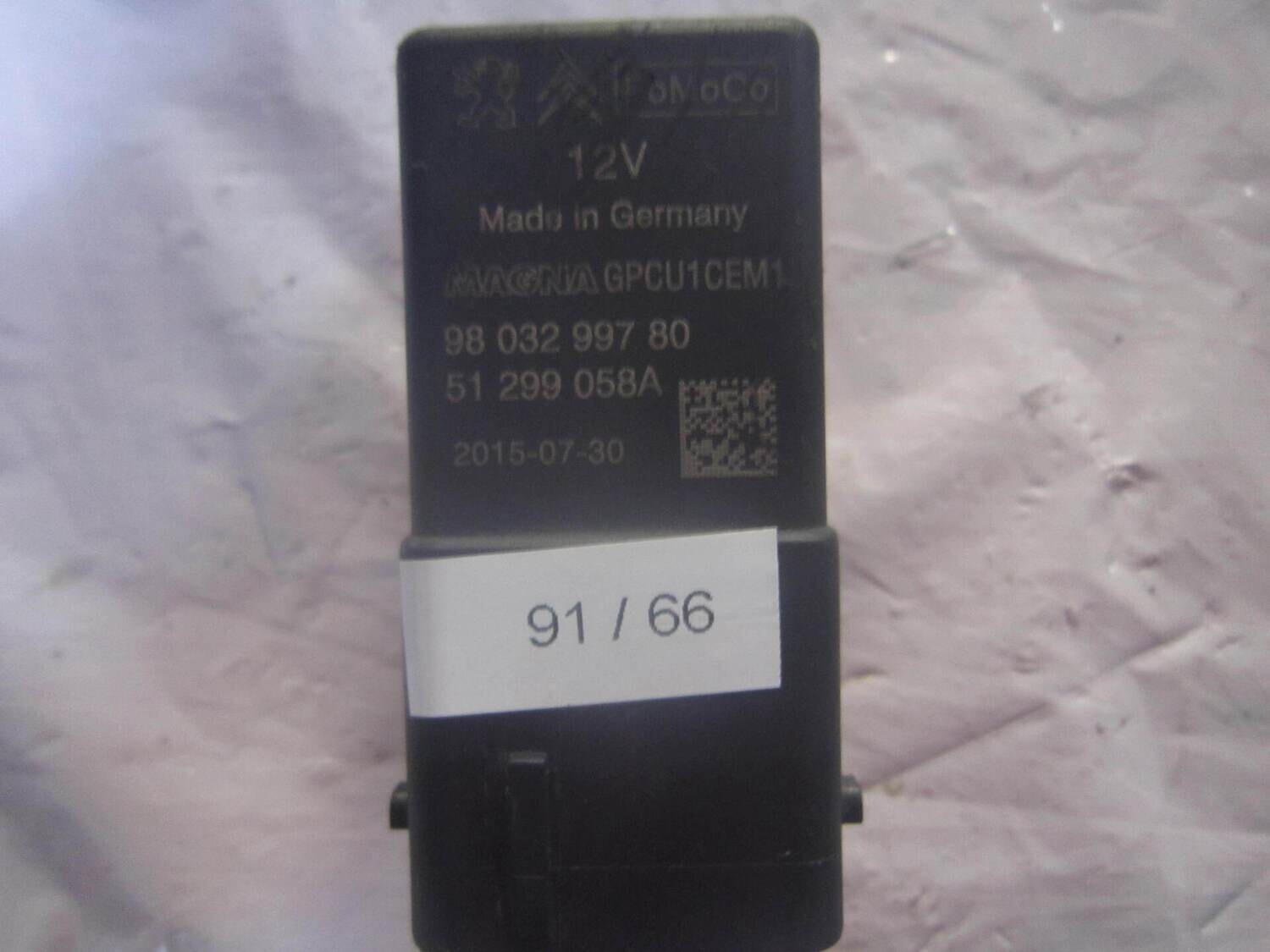 91-66 Rele' Candeletta Fomoco 98 032 997 80 9803299780 51299058A    CITROEN / PEUGEOT Diesel VARIE