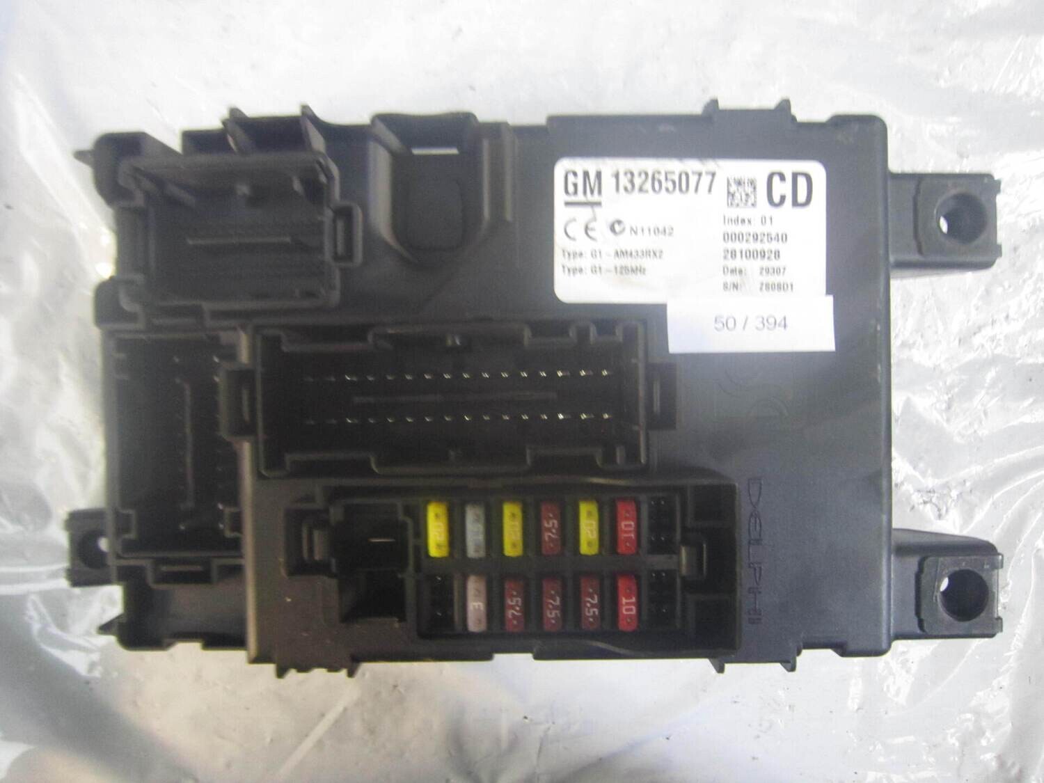 50-394 Body Computer Delphi 13265077   G1-AM433RX2 28100928 000292540  OPEL DIESEL CORSA