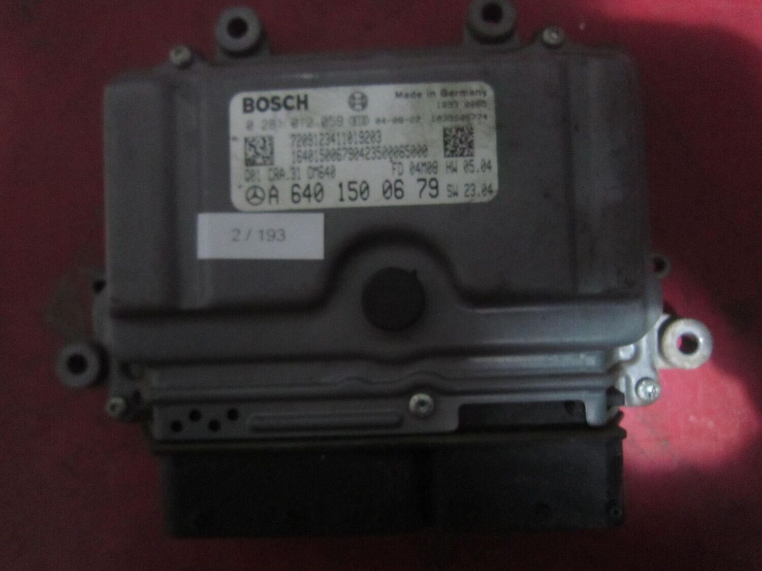 2-193 Centralina Motore Bosch 0281 012 059 0281012059 A 640 150 06 79 1039S05774 CRA.31 HW 05.04 MERCEDES DIESEL CLASSE A