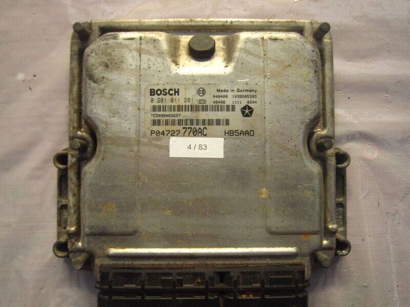 4-83 Centralina Motore Bosch 0 281 011 281 0281011281 P04727 770AC 1039S05385 HB5AA0  CHRYSLER DIESEL VARIE