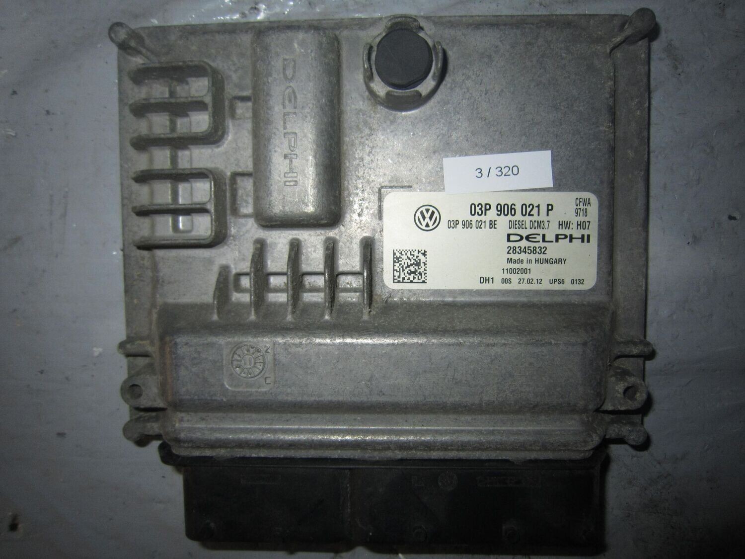 3-320 Centralina Motore Delphi 28345832   03P 906 021 P DCM3.7   VOLKSWAGEN Diesel VARIE