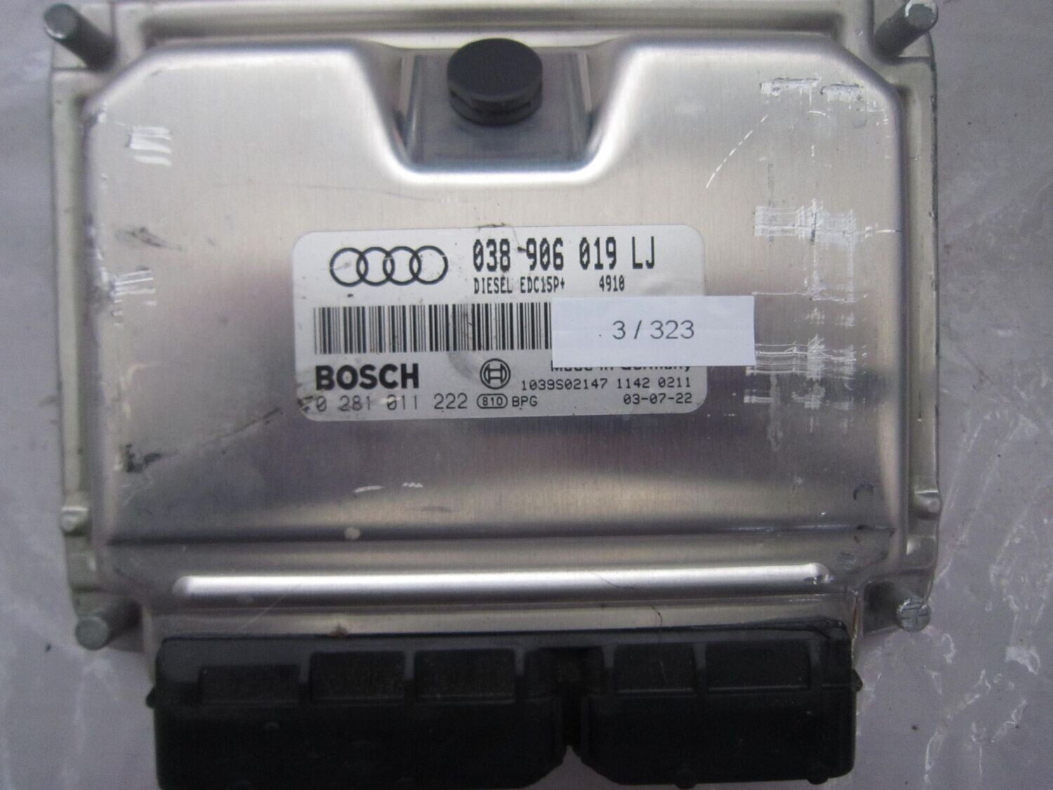 3-323 Centralina Motore Bosch 0 281 011 222 0281011222 038906019LJ 1039S05323 EDC15P  AUDI DIESEL A 4
