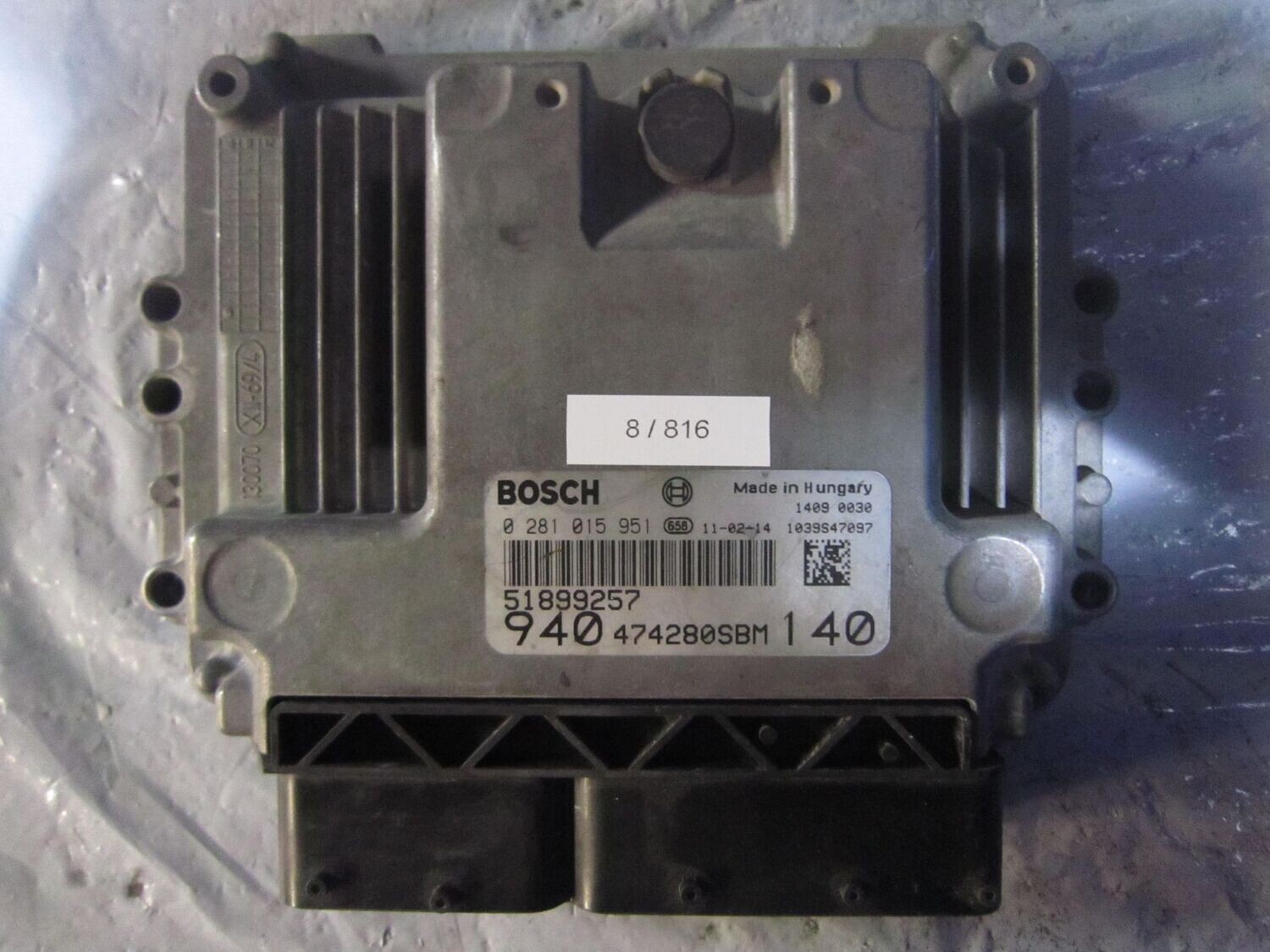 8-816 Centralina Motore Bosch 0 281 015 951 0281015951 51899257 1039S47097 940 474280SBM 140  ALFA ROMEO  DIESEL GIULIETTA