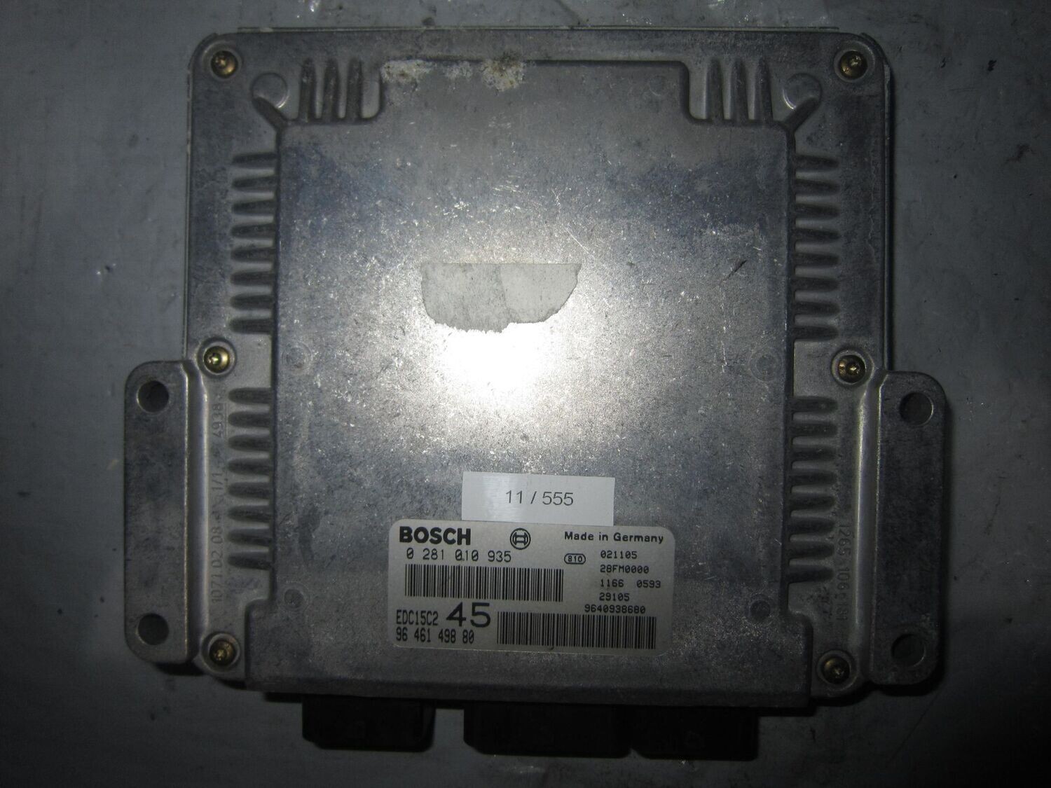 11-555 Centralina Motore Bosch 0 281 010 935 0281010935 96 461 498 80 28FM0000 EDC15C2  CITROEN / PEUGEOT DIESEL 307