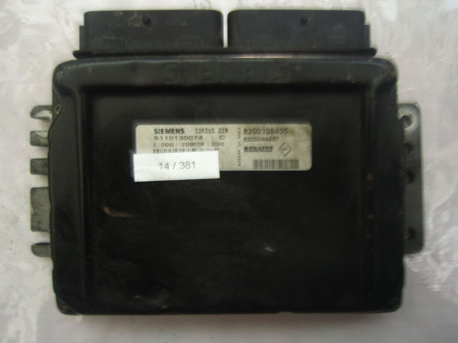 14-381 Centralina Motore Siemens S110130074   8200108405 8200044437 SIRIUS 32N  RENAULT BENZINA VARIE