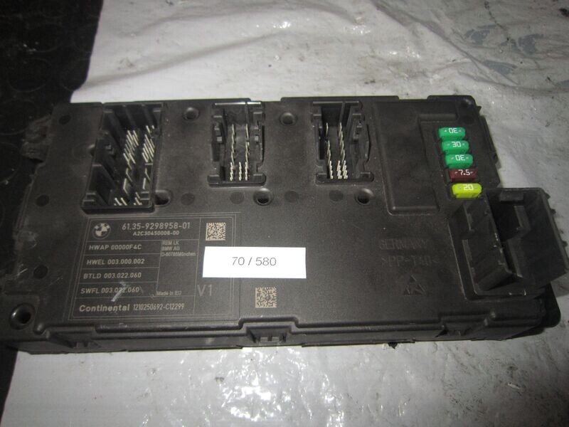 70-580 Centralina Modulo Confort Continental 61.35-9298958-01 61.35929895801 A2C30450008-00    BMW Diesel SERIE 1