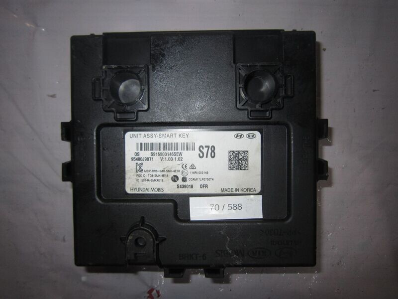 70-588 Modulo di Controllo Hyundai 95480J9071   TQ8-SMK-4E18 V:1.00 1.02   HYUNDAI Elettrica / Benzina KONA