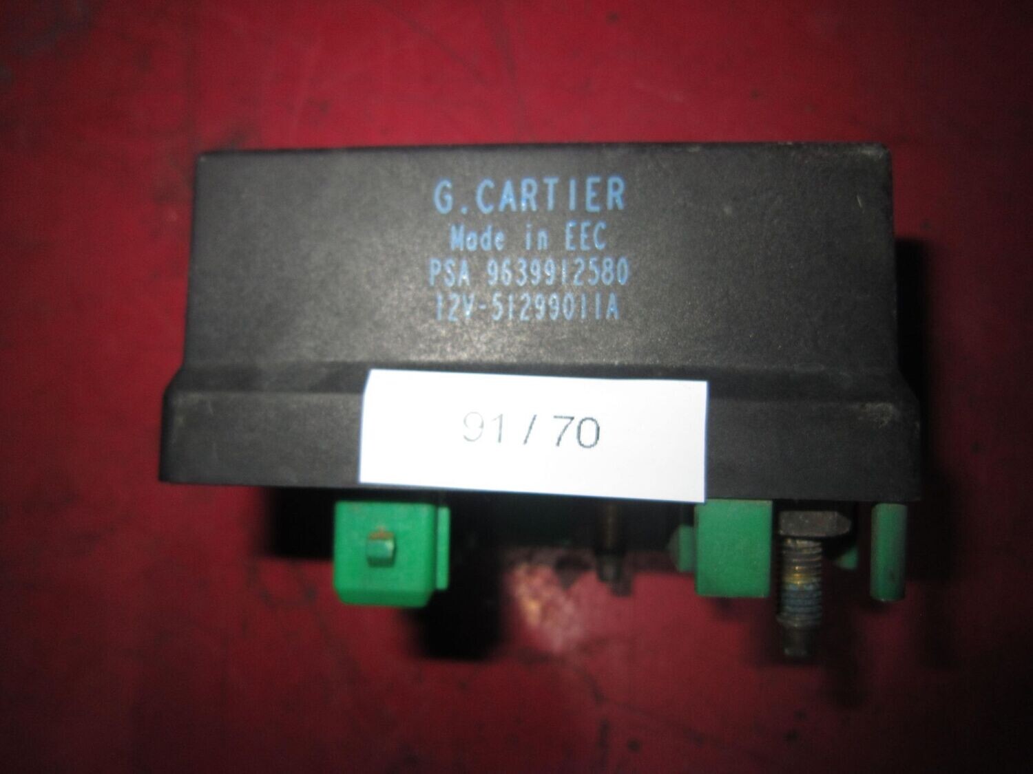 91-70 Rele' Candeletta G. Cartier 51299011A   96 399 125 80    CITROEN / PEUGEOT DIESEL VARIE