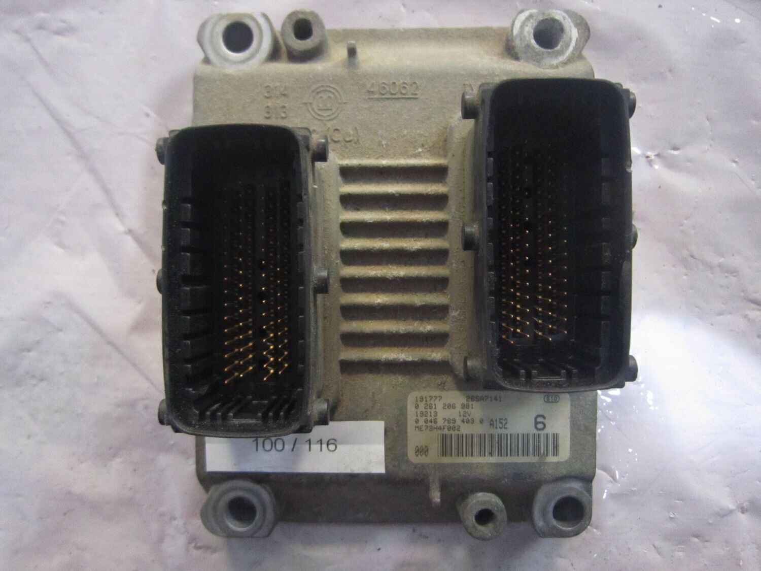 100-116 Centralina Motore Bosch 0 261 206 981 0261206981 0 046 769 403 0 28SA7141 ME73H4F002   FIAT  BENZINA PUNTO