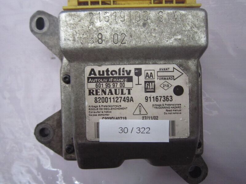 30-322 Centralina Airbag Autoliv 601 95 97 00 601959700 8200112749A 91167363   OPEL  VIVARO