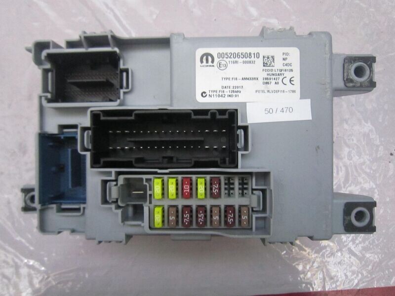 50-470 Body Computer Mopar 00520650810   28591427    FIAT BENZINA PANDA
