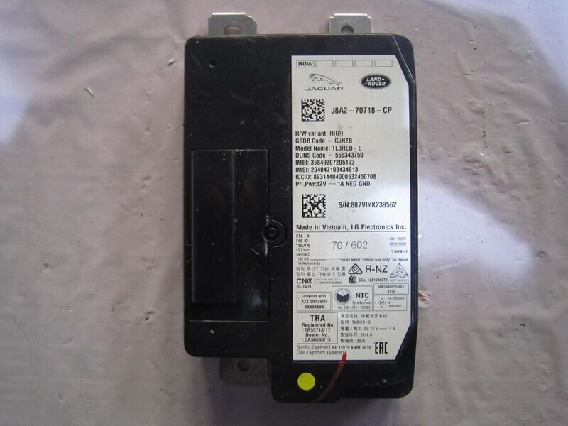 70-602 Centralina Controllo Telematico Land Rover J8A2-70718-CP J8A270718CP TL3HEB-E    LAND ROVER  VARIE