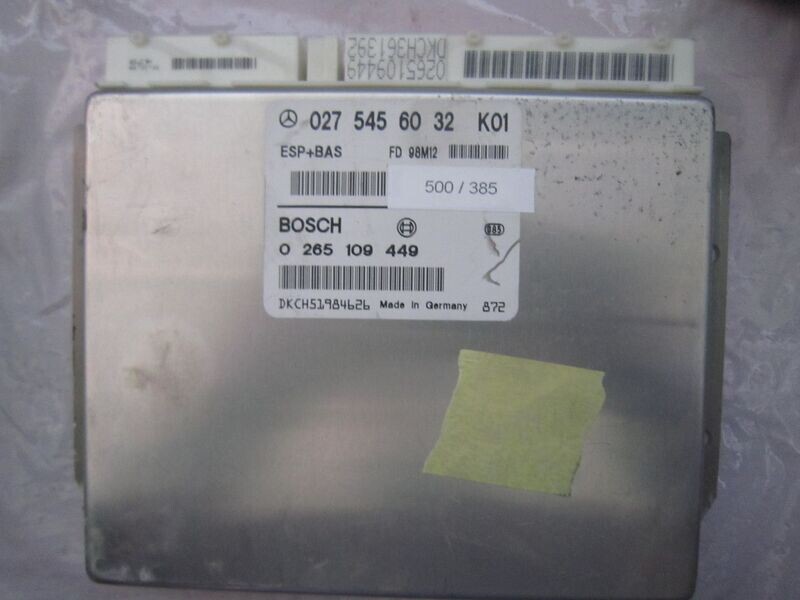 500-385 Centralina Abs Esp Hba Bosch 0 265 109 449 0265109449 027 545 60 32    MERCEDES  CLASSE A