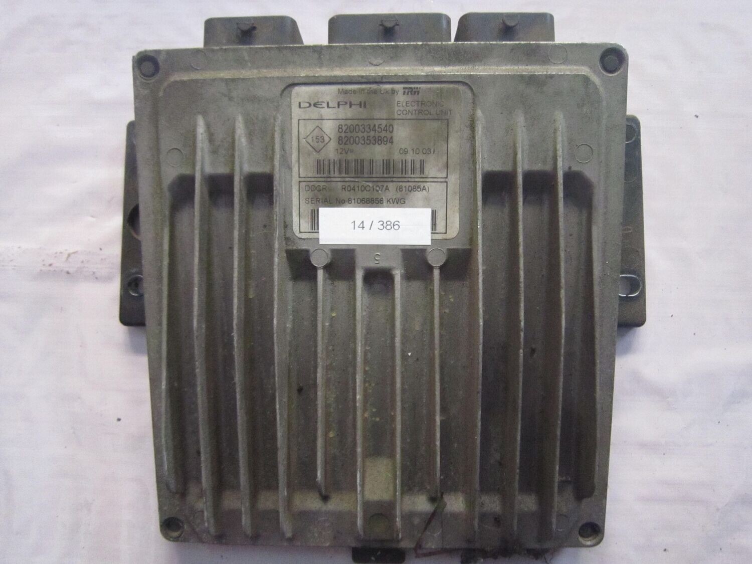 14-386 Centralina Motore Delphi R0410C107A   8200334540 8200353894   RENAULT Diesel VARIE