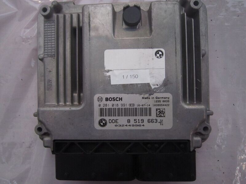 1-150 Centralina Motore Bosch 0 281 018 991 0281018991  1039S54422 DDE 8 519 663  MINI DIESEL COOPER