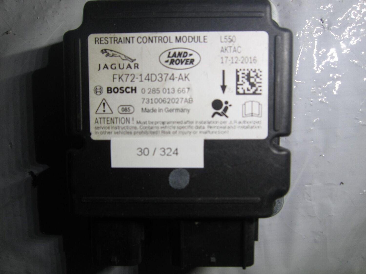 30-324 Centralina Airbag Bosch 0 285 013 667 0285013667 FK72-14D374-AK    LAND ROVER  DISCOVERY