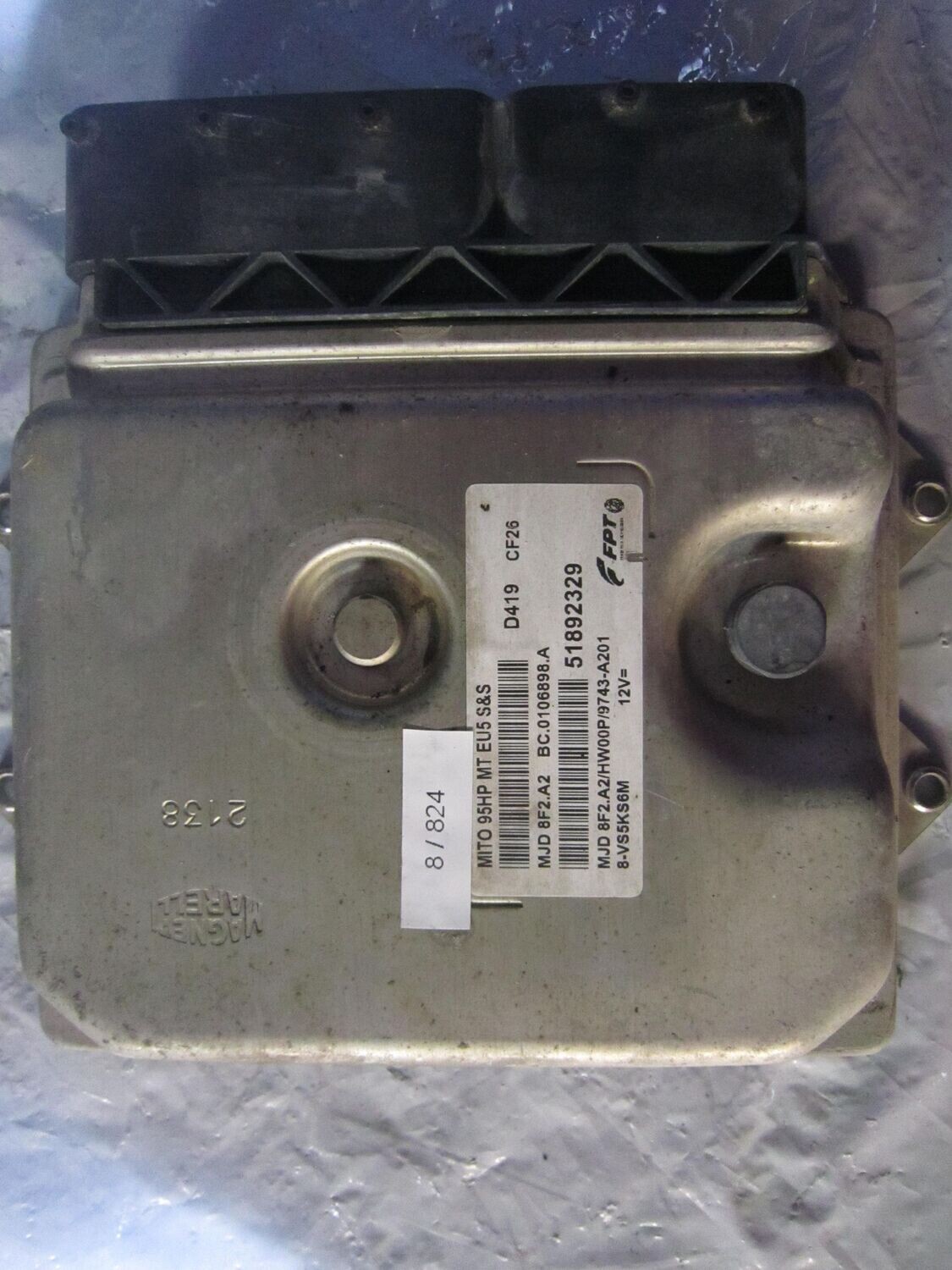 8-824 Centralina Motore Magneti Marelli 51892329   MJD 8F2.A2 BC.0106898.A MITO 95HP MT EU5 S$S HW00P/9743-A201 ALFA ROMEO DIESEL MITO
