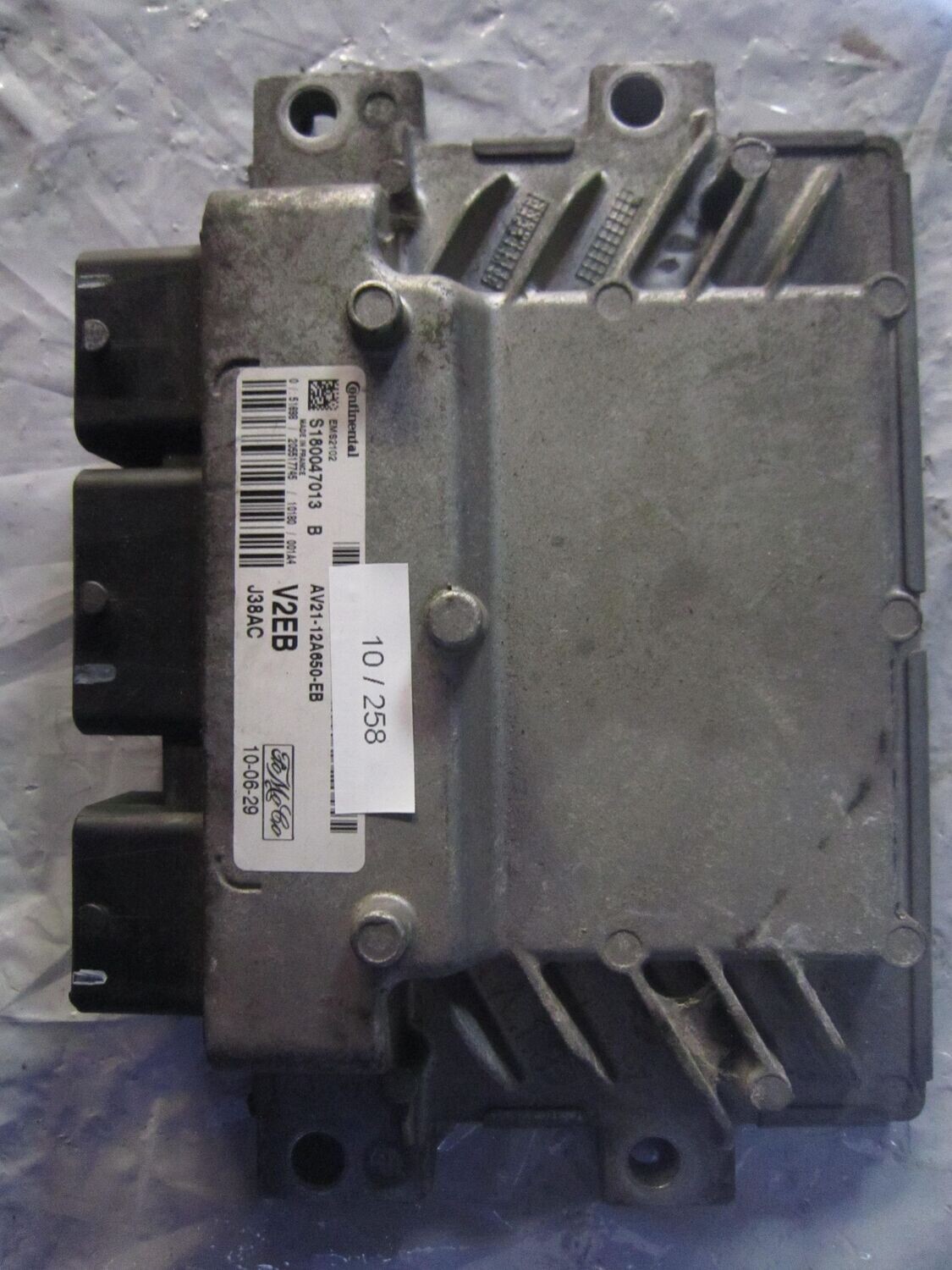 10-258 Centralina Motore Continental S180047013 B S180047013B AV21-12A650-EB EMS2102   FORD Benzina FIESTA