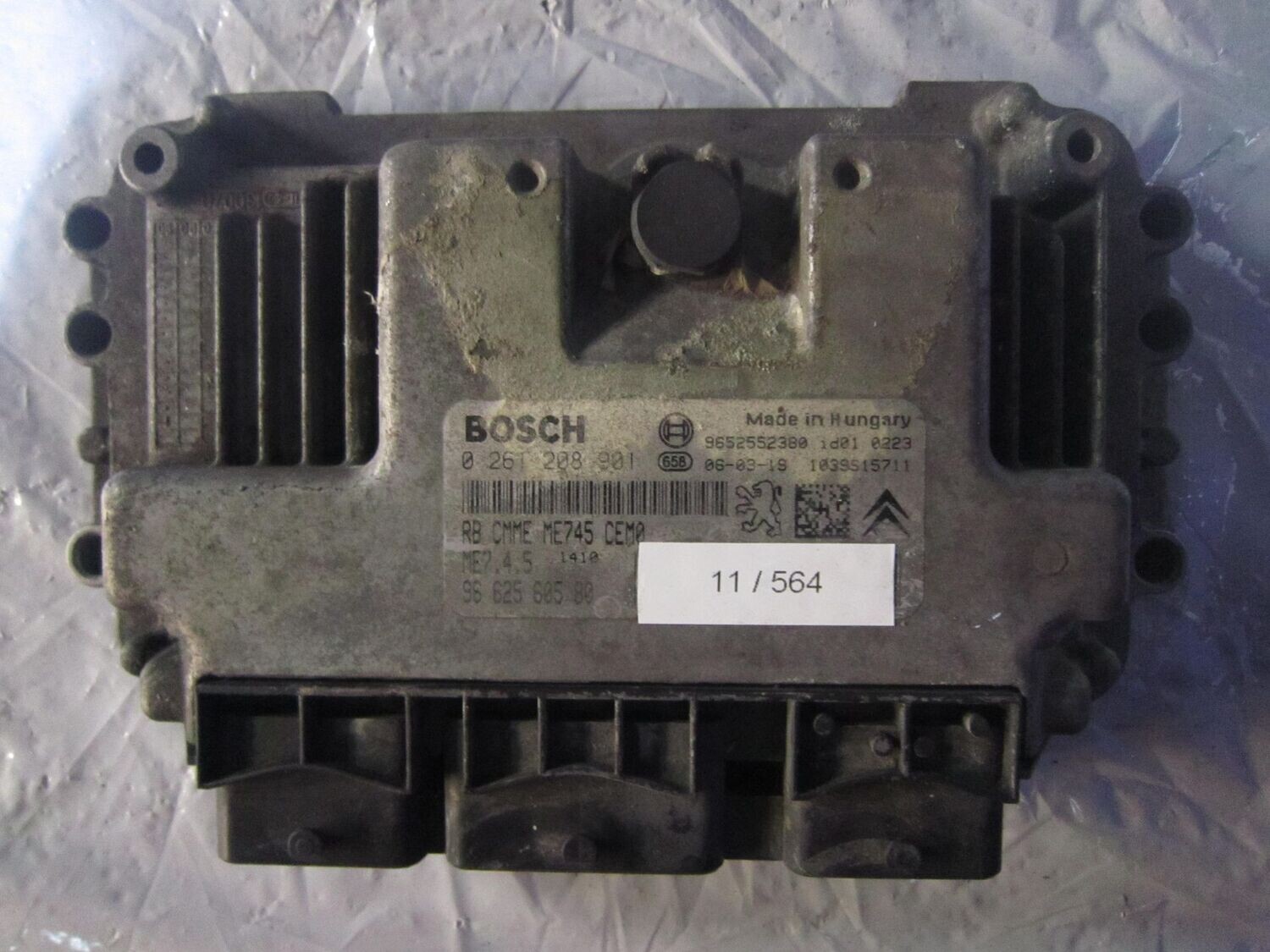 11-564 Centralina Motore Bosch 0 261 208 901 0261208901 96 625 605 80 1039S18711 ME7.4.5  CITROEN / PEUGEOT Benzina VARIE