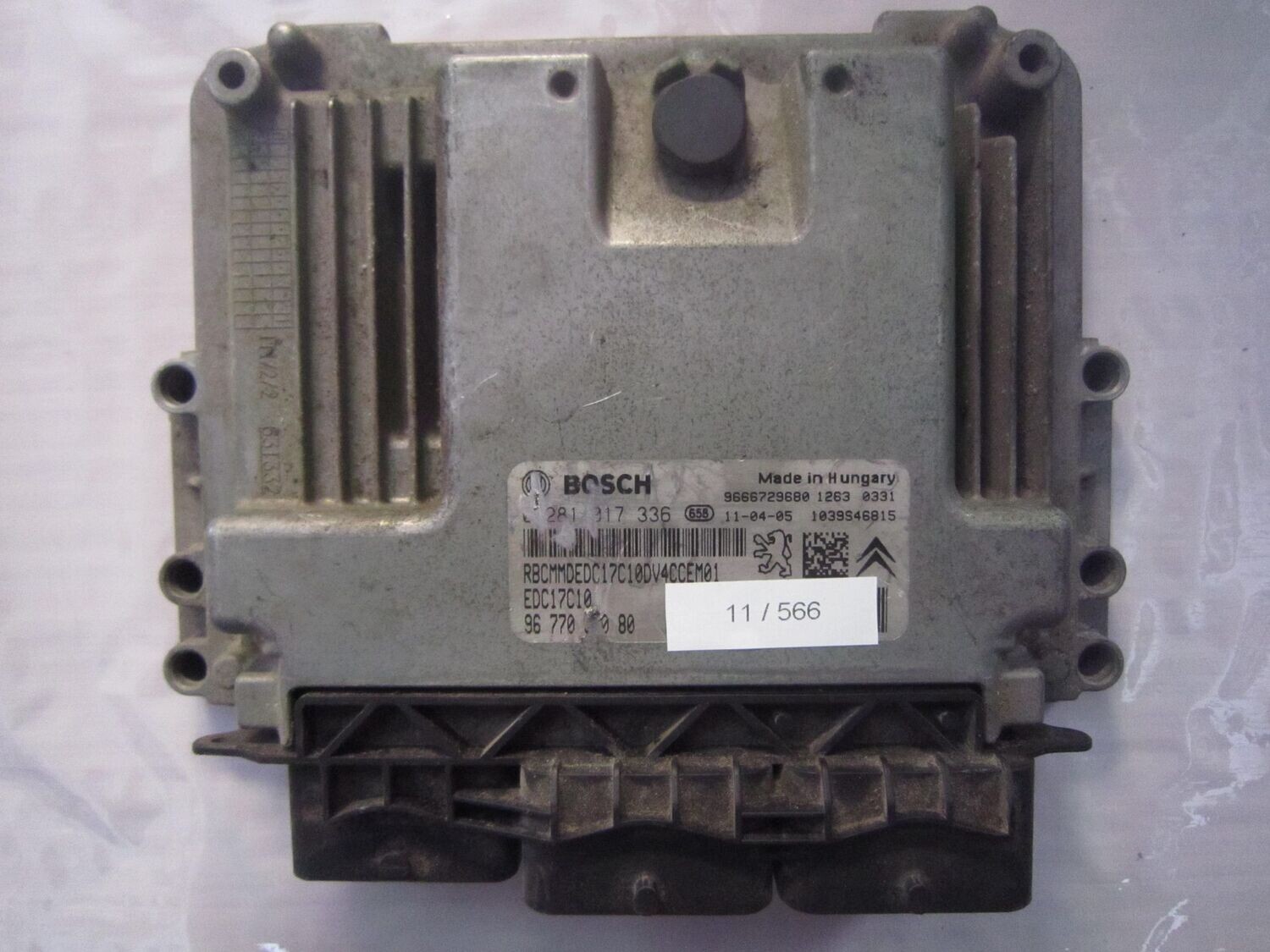 11-566 Centralina Motore Bosch 0 281 017 336 0281017336 96 770 300 80 1039S46815 EDC17C10  CITROEN / PEUGEOT DIESEL VARIE