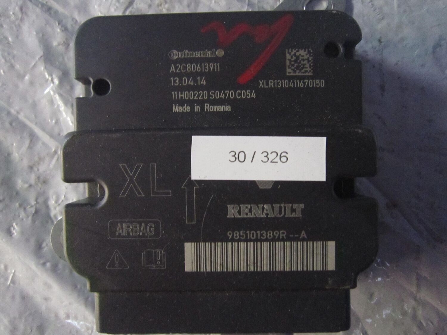 30-326 Centralina Airbag Continental 985101389R   A2C80613911    RENAULT  CLIO