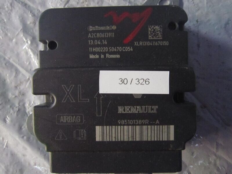 30-326 Centralina Airbag Continental 985101389R   A2C80613911    RENAULT  CLIO