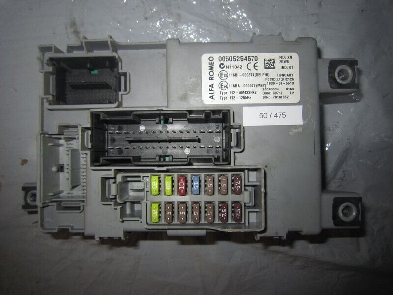 50-475 Body Computer Delphi 28345534   00505254570    ALFA ROMEO Benzina MITO