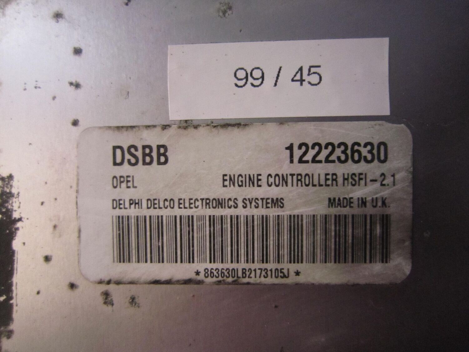 99-45 Centralina Motore Delphi 12223630   DSBB HSFI-2.1   OPEL Benzina VARIE