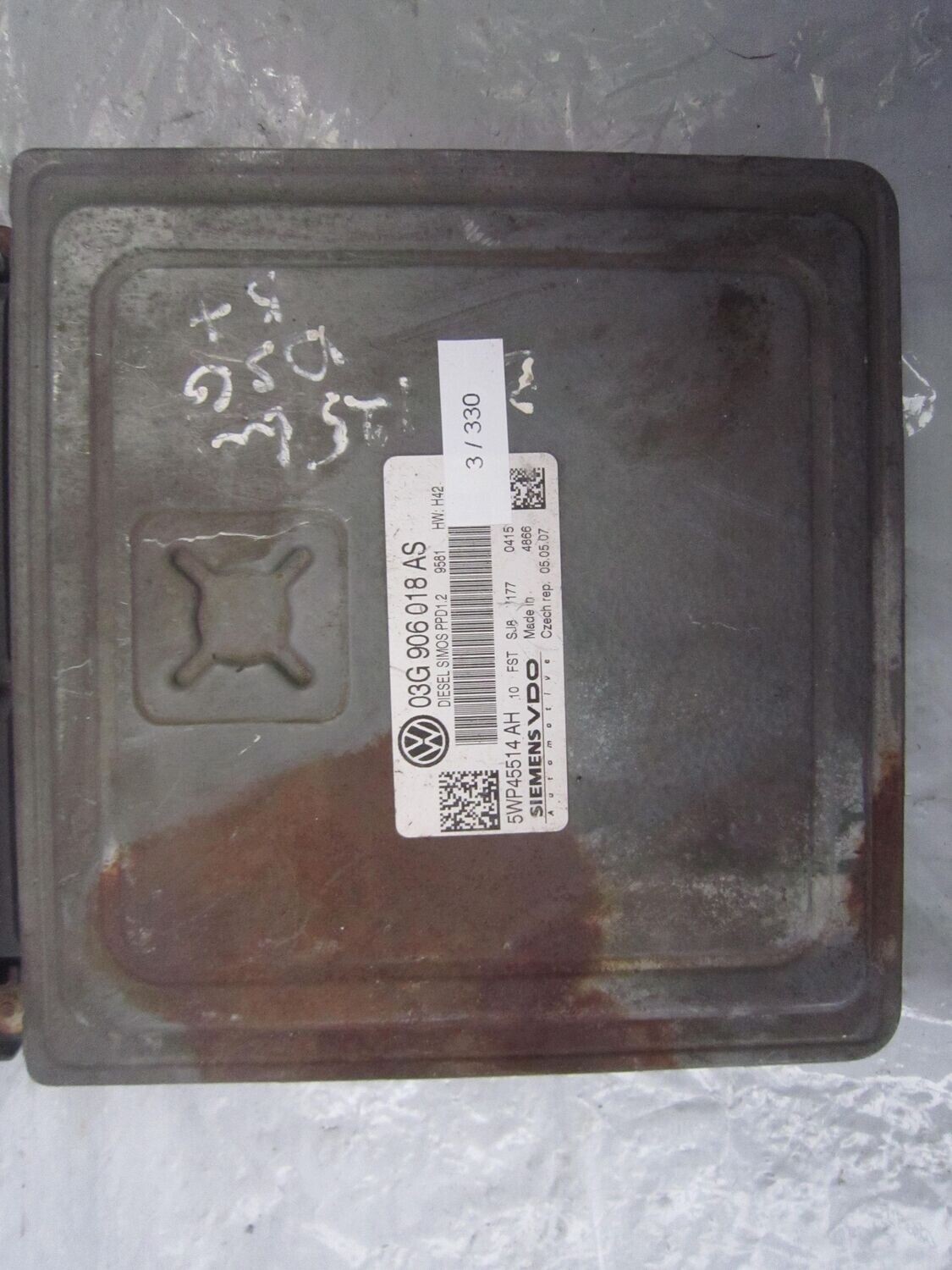 3-330 Centralina Motore Siemens 5WP45514 AH 5WP45514AH 03G 906 018 AS SIMOS PPD1.2 HW : H42  VOLKSWAGEN Diesel PASSAT