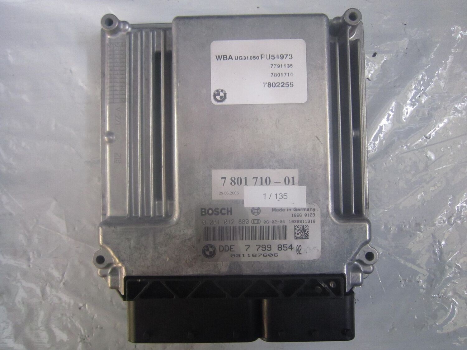 1-135 Centralina Motore Bosch 0 281 012 880 0281012880 7 799 854 1039S11318   BMW DIESEL SERIE 1