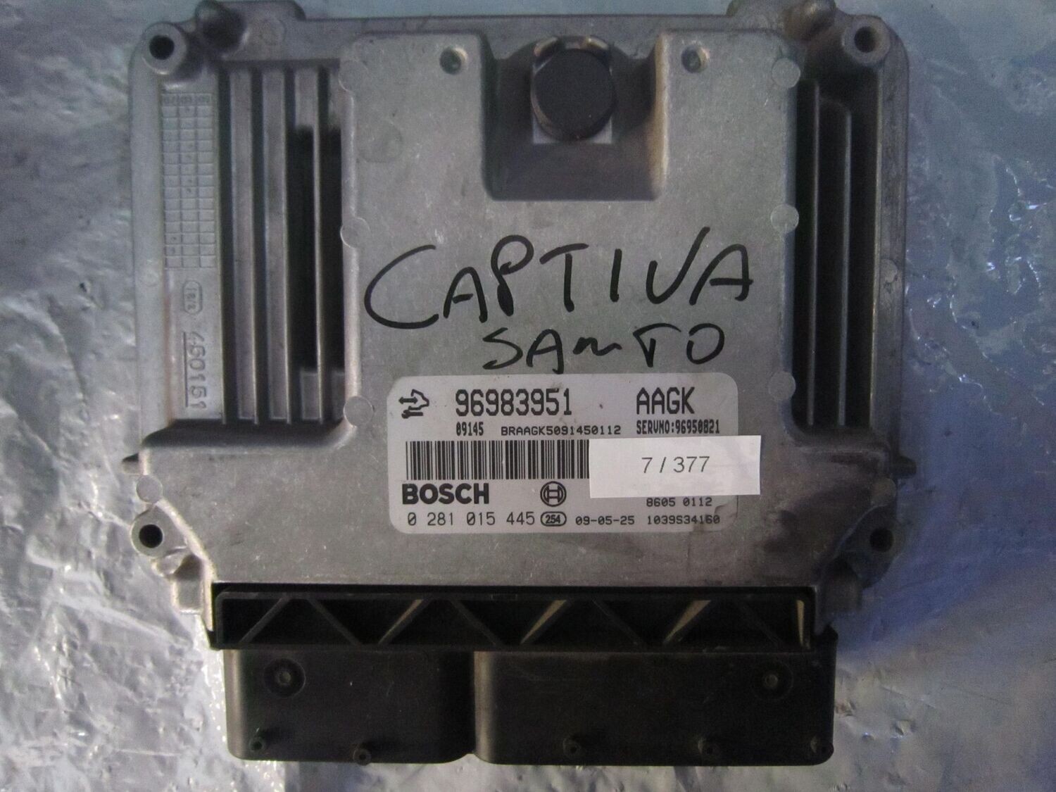 7-377 Centralina Motore Bosch 0 281 015 445 0281015445 96983951 1039S34169   CHEVROLET Diesel CAPTIVA
