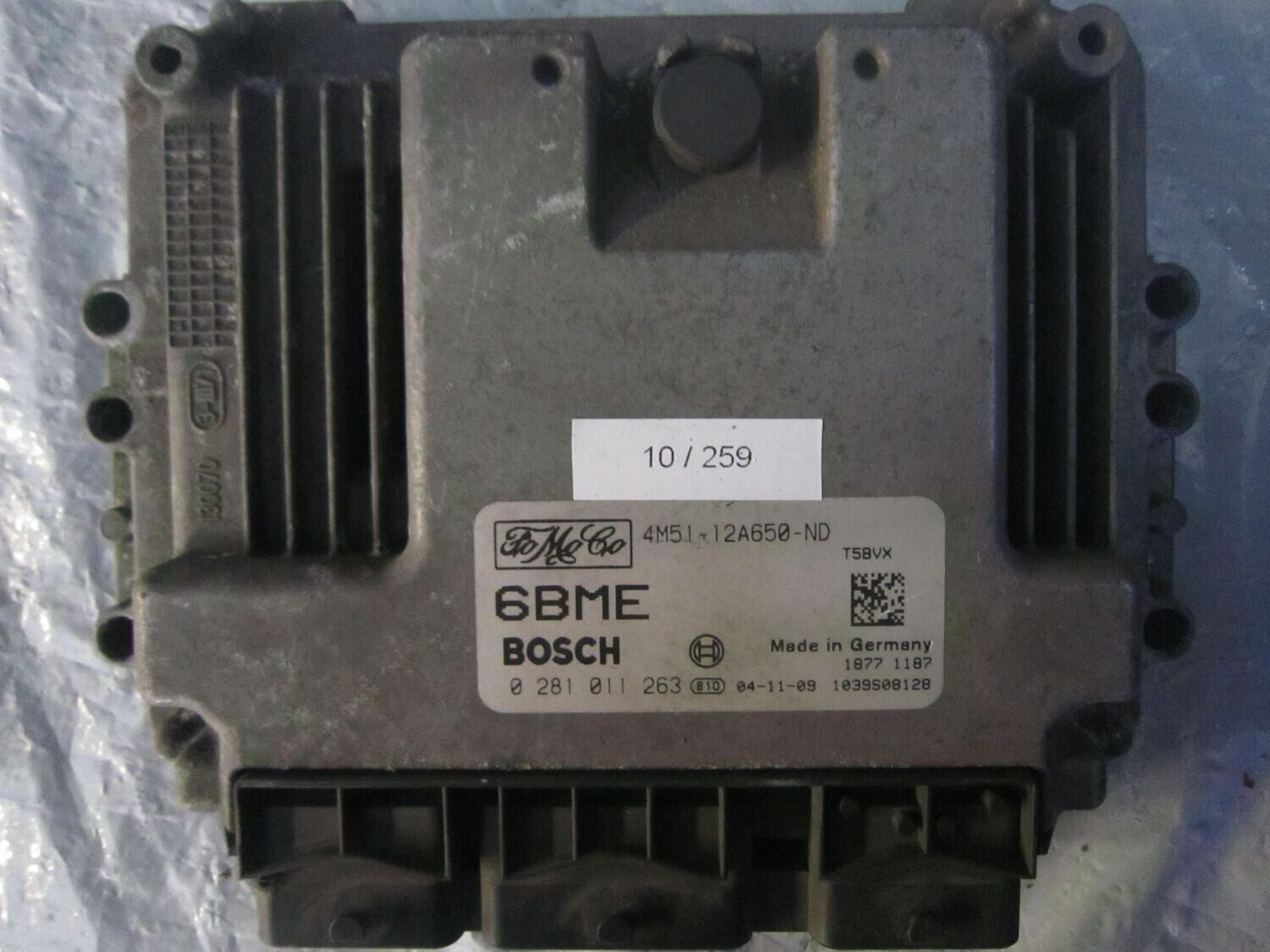 10-259 Centralina Motore Bosch 0 281 011 263 0281011263 4M51-12A650-ND 1039S08128 6BME  FORD DIESEL C-MAX