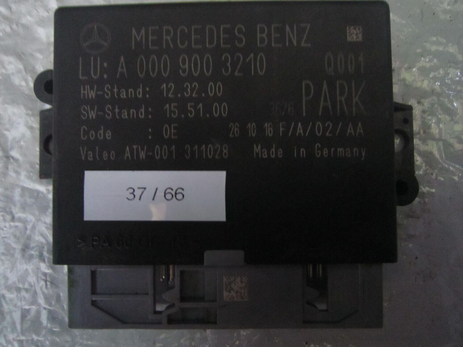 37-66 Centralina sensori parcheggio Valeo A 000 900 3210 A0009003210 Q001 ATW-001 311028   MERCEDES  CLASSE A