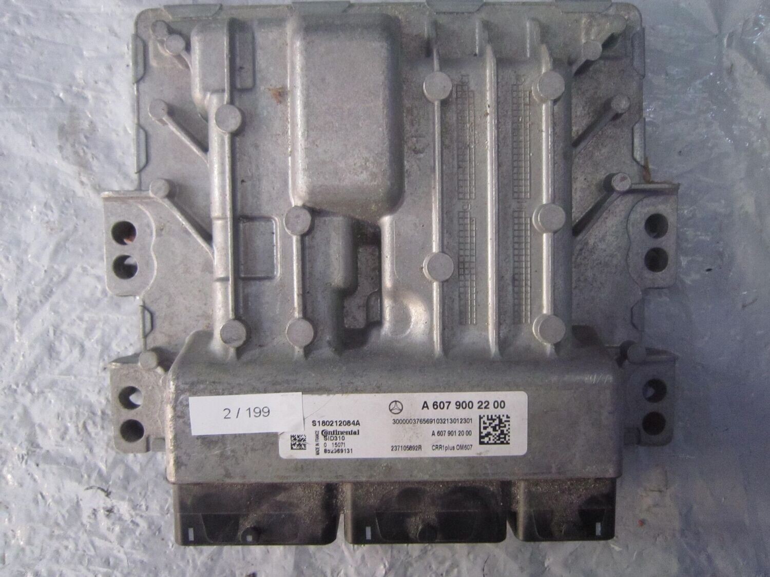 2-199 Centralina Motore Continental S180212084A   A 607 900 22 00 237105892R SID310 CRR1 OM607 MERCEDES DIESEL VARIE