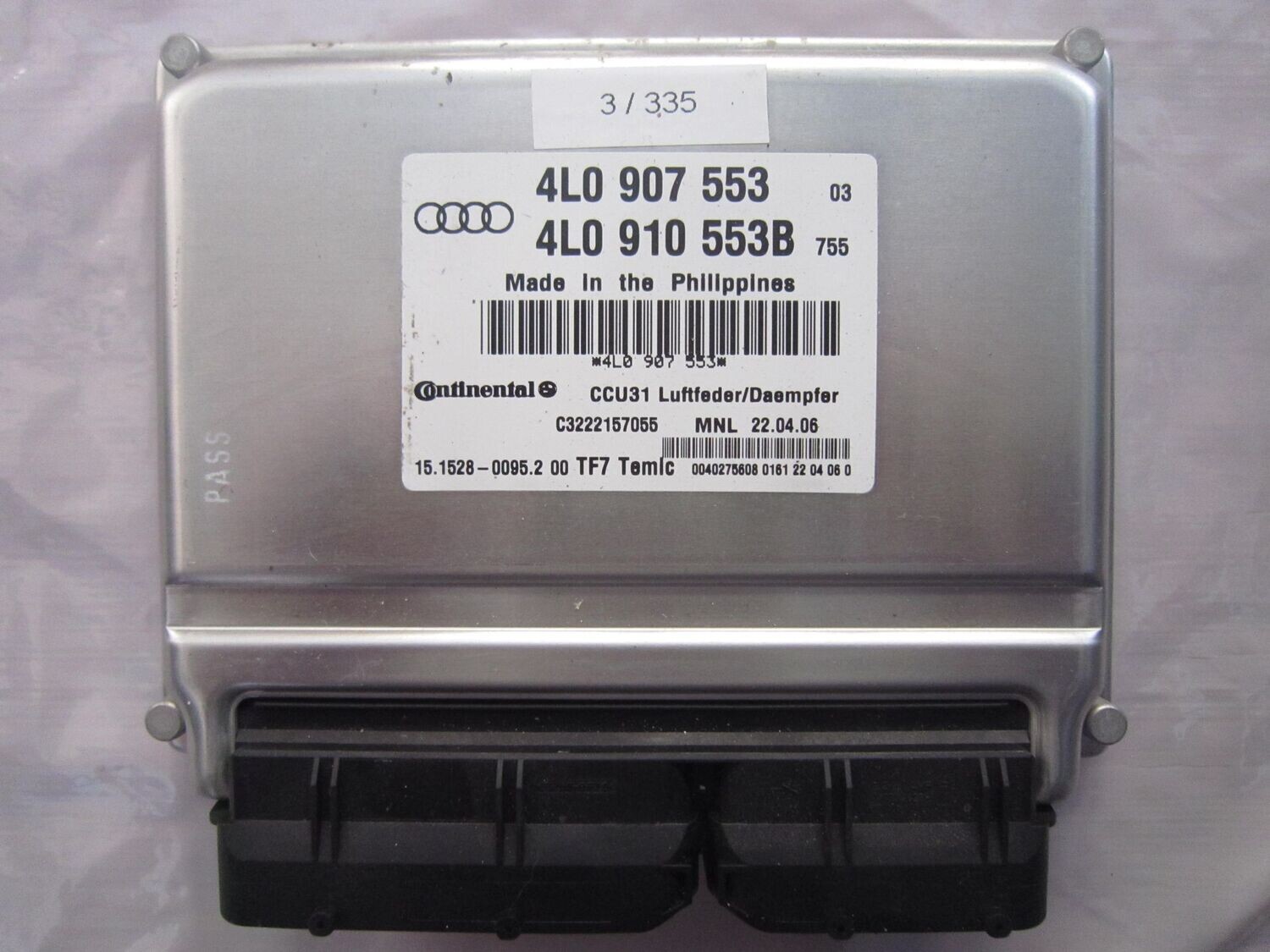 3-335 Centralina Sospensioni Continental 4L0 907 553 4L0907553 4L0 910 553B CCU31   AUDI  Q 5