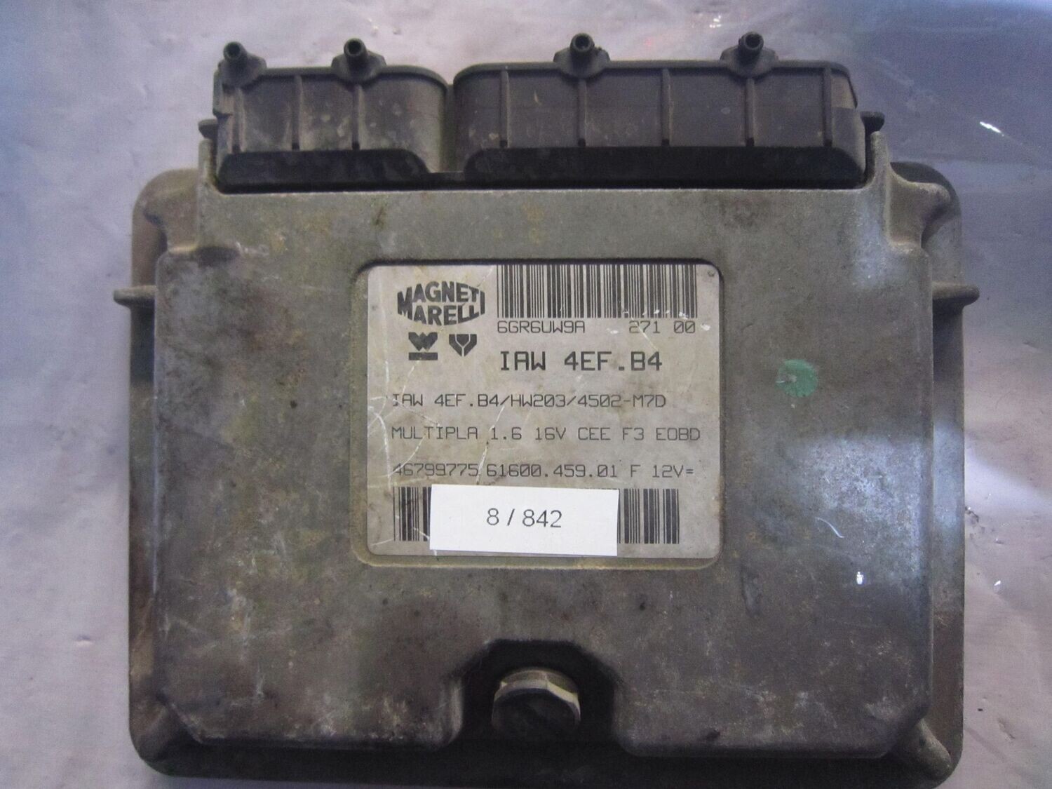 8-842 Centralina Motore Magneti Marelli IAW 4EF.B4 IAW4EF.B4 61600.459.01  46799775 HW203/4502  FIAT  BENZINA / METANO MULTIPLA