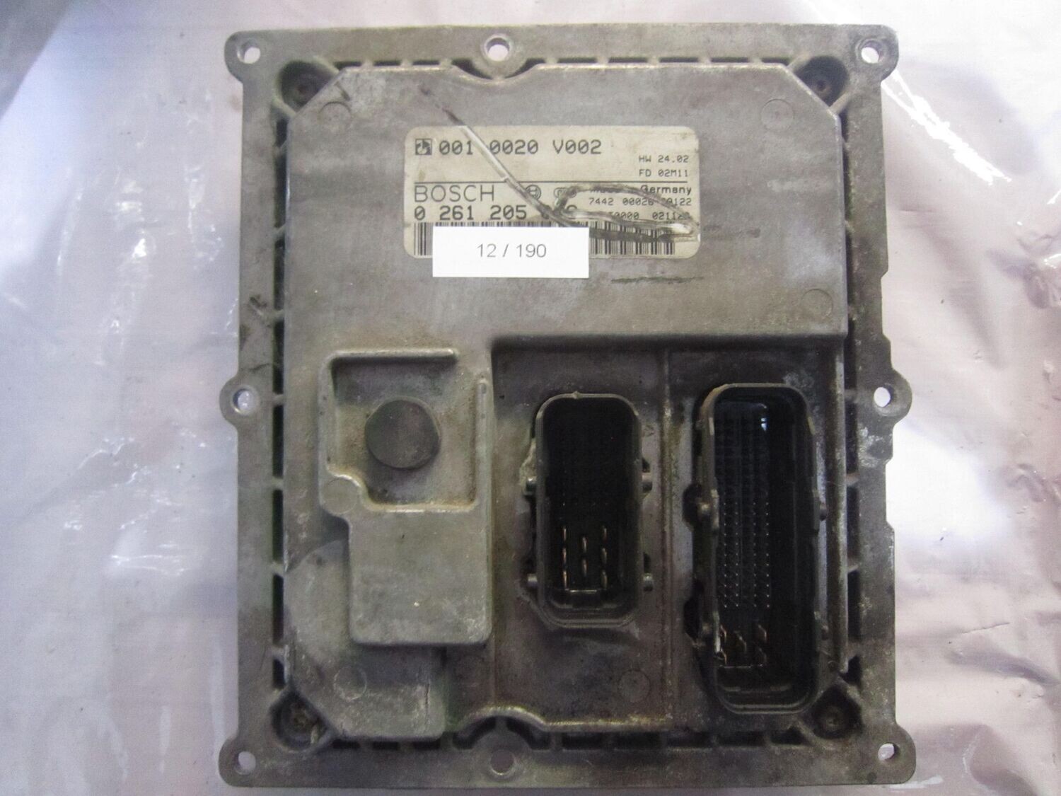 12-190 Centralina Motore Bosch 0 261 205 006 0261205006 001 0020 V002   HW 24.02  SMART BENZINA 450