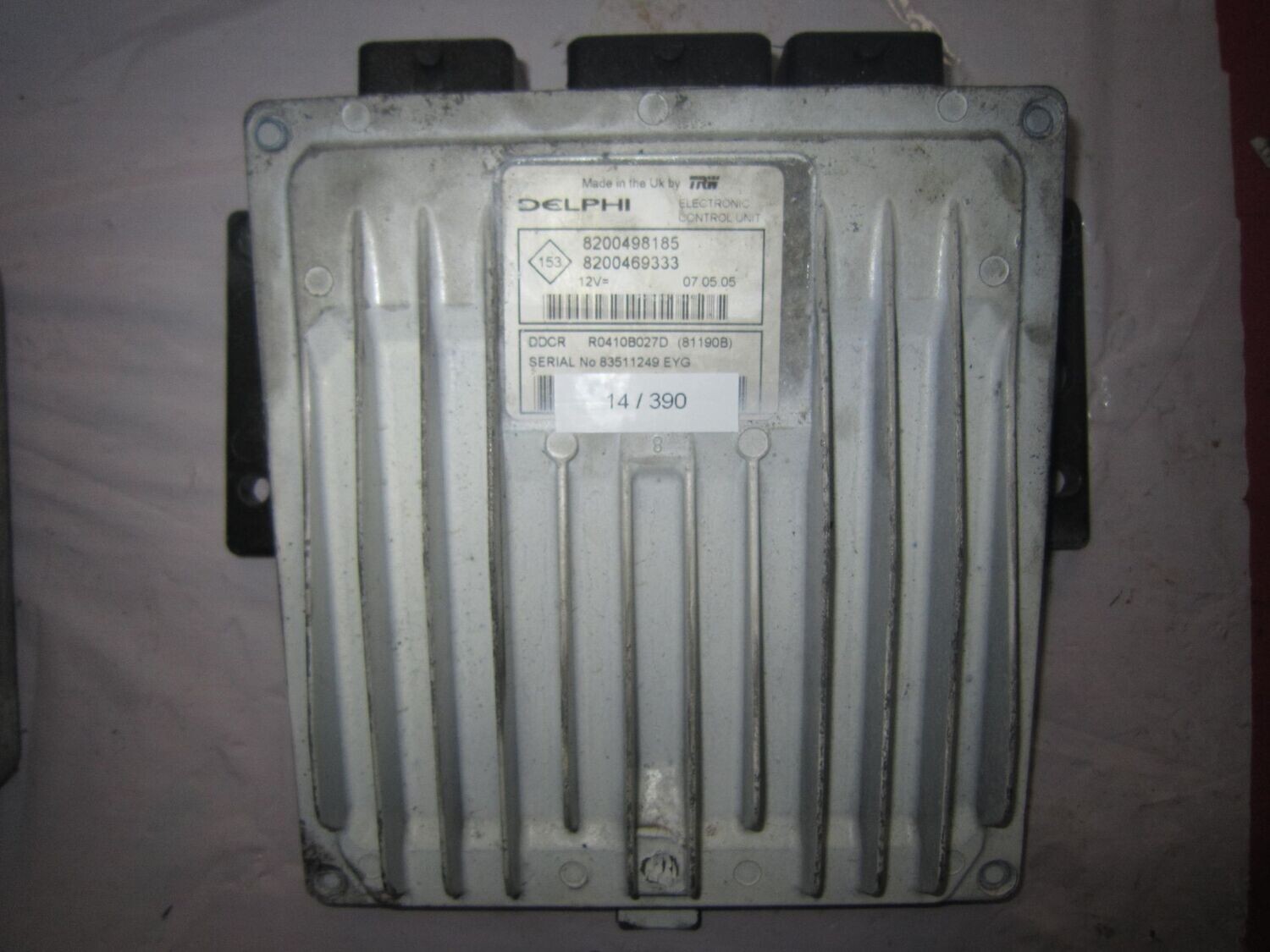 14-390 Centralina Motore Delphi R0410B027D   8200498185 8200469333 81190B  RENAULT DIESEL CLIO