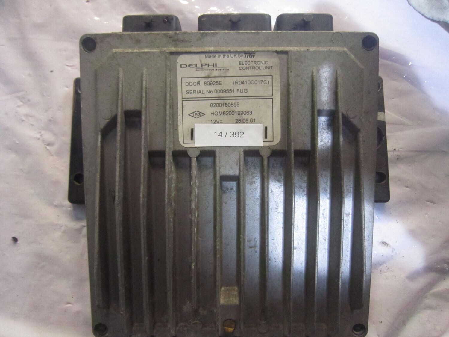 14-392 Centralina Motore Delphi R0410C017C   8200180595 8200129063 DDCR 80925E  RENAULT DIESEL VARIE
