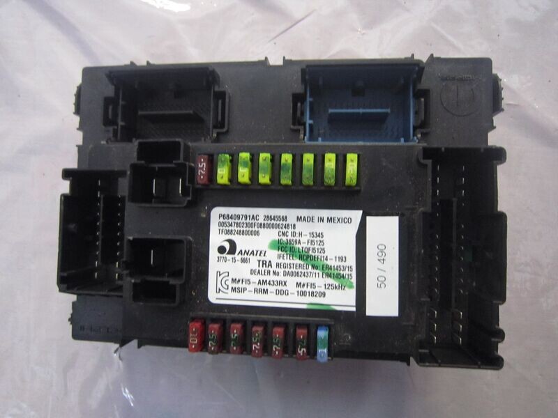 50-490 Body Computer Delphi 28645568   P68409791AC CNC ID:H-15345 IC:3659A-FI5125 LTQFI15125 JEEP  COMPASS