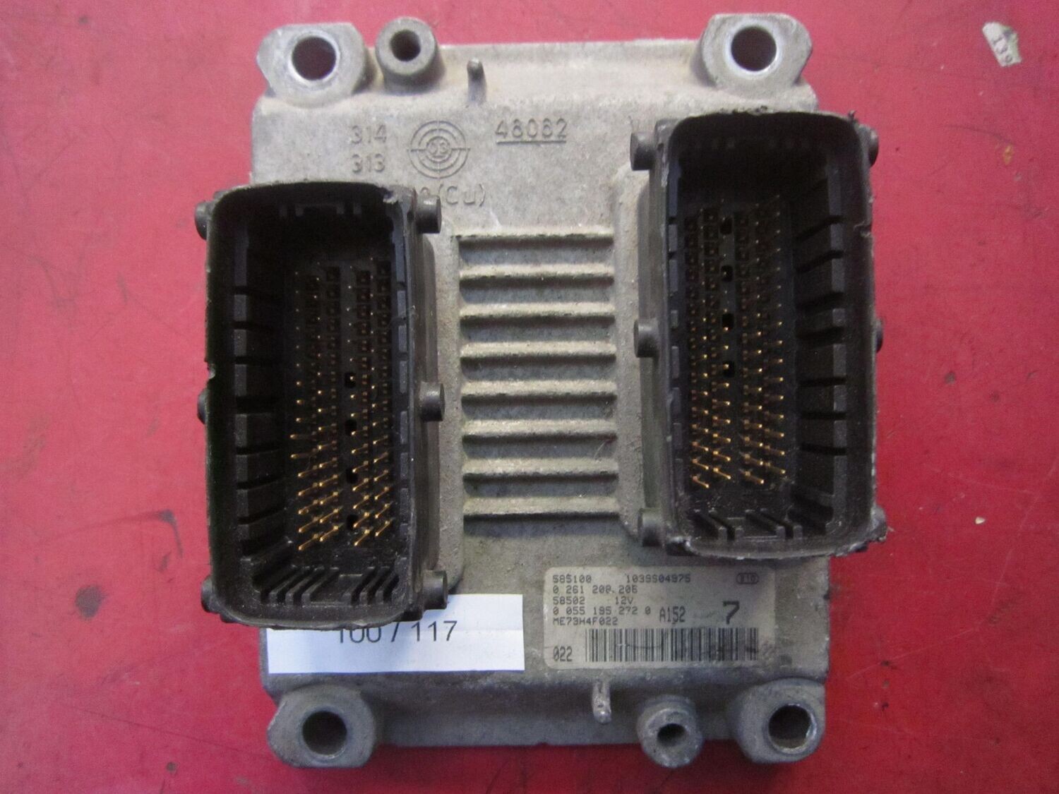 100-117 Centralina Motore Bosch 0 261 208 206 0261208206 0 055 195 272 0 1039s04975 ME73H4F022   FIAT  BENZINA IDEA_MUSA