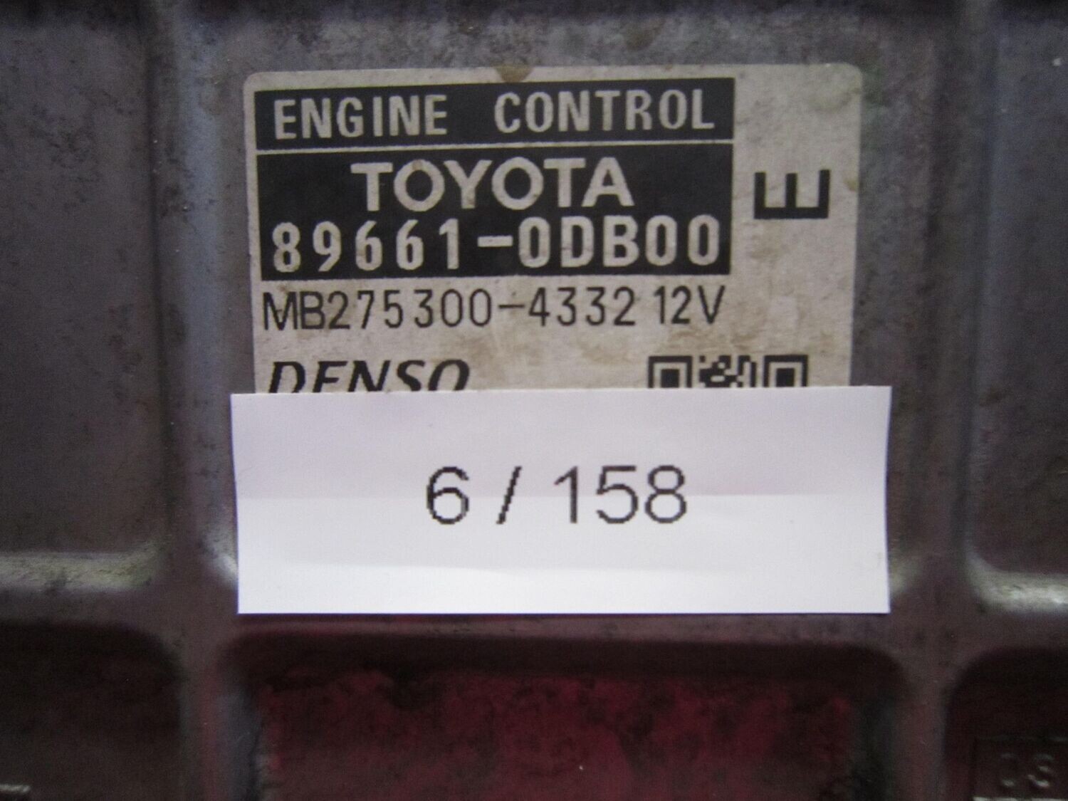 6-158 Centralina Motore Denso 89661-0DB00 896610DB00 MB275300-4332    TOYOTA BENZINA YARIS
