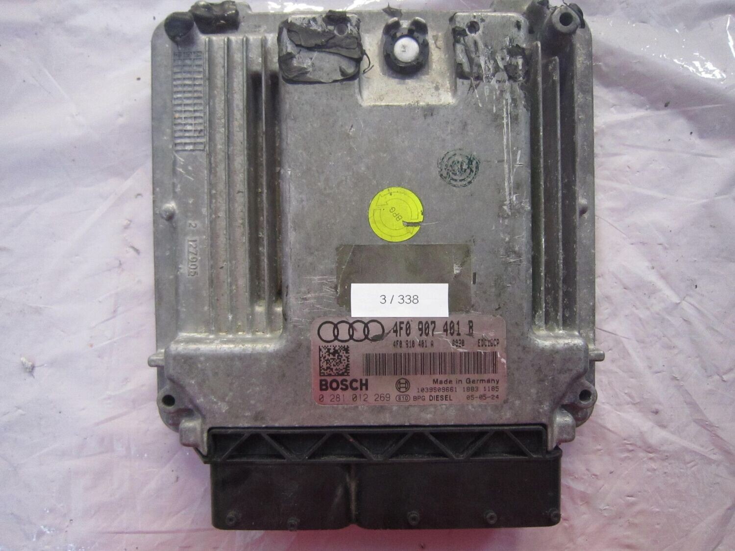 3-338 Centralina Motore Bosch 0 281 012 269 0281012269 4F0 907 401 B 1039S09661 EDC16CP  AUDI DIESEL A 6