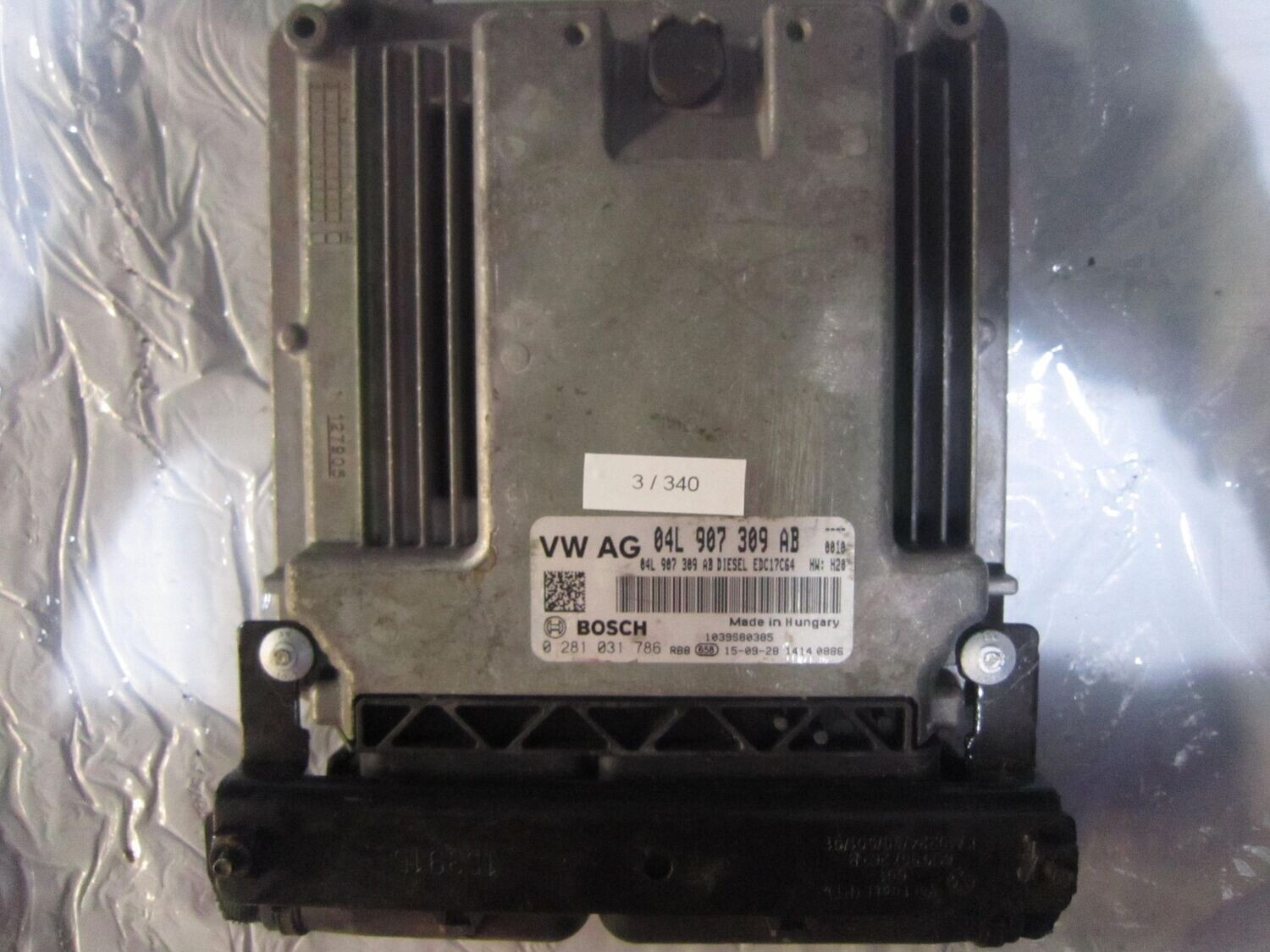 3-340 Centralina Motore Bosch 0 281 031 786 0281031786 04L 907 309 AB 1039S80385 EDC17C64 HW:H20 AUDI DIESEL Q 3